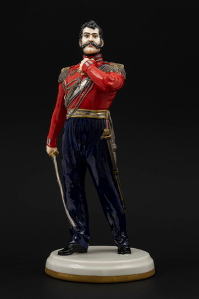 Статуэтка. Фарфор. Солдат. Орлов-Денисов Василий Васильевич - Русский полководец. Россия
