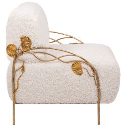 Кресло Нимфея Молоко Бронза