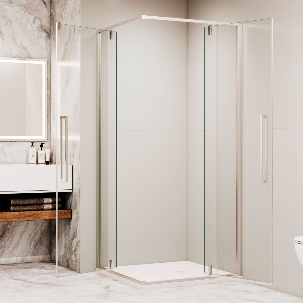 Душевой уголок с распашными дверями на петлях - RGW SV-33 (Прозрачное, 800x800)