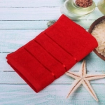 Полотенце махровое 50*90см «LUNA» цвет красный 02050 плотность 360гр/м2