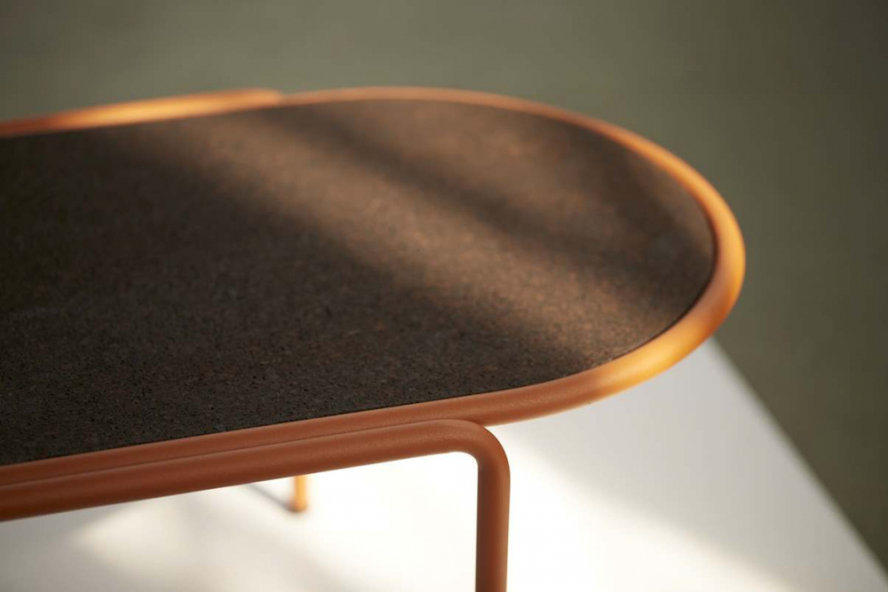 Столик кофейный металлический Scab Design Dress Code, терракотовый, черный