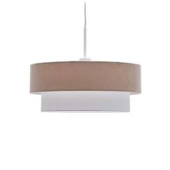 Bianella Подвесной светильник из хлопка и вельвета бежевого цвета, Ø 40 см