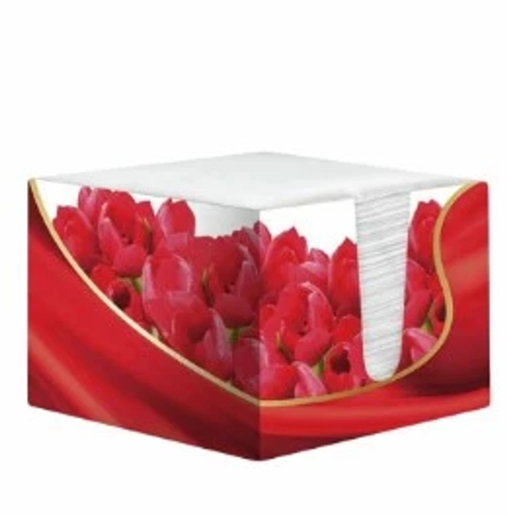 Салфетки бумажные 24*24 Pero в коробочке Tulip 2сл 85л