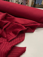 Костюмно-плательный хлопковый вельвет с вискозой (Loro Piana, 80%хлопок/20%вискоза, Ягодный красный, 145, 220 гр/м2)