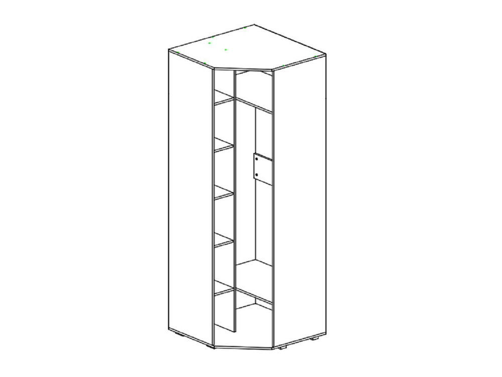 Сити 5 шкаф Белая Аляска / Черный