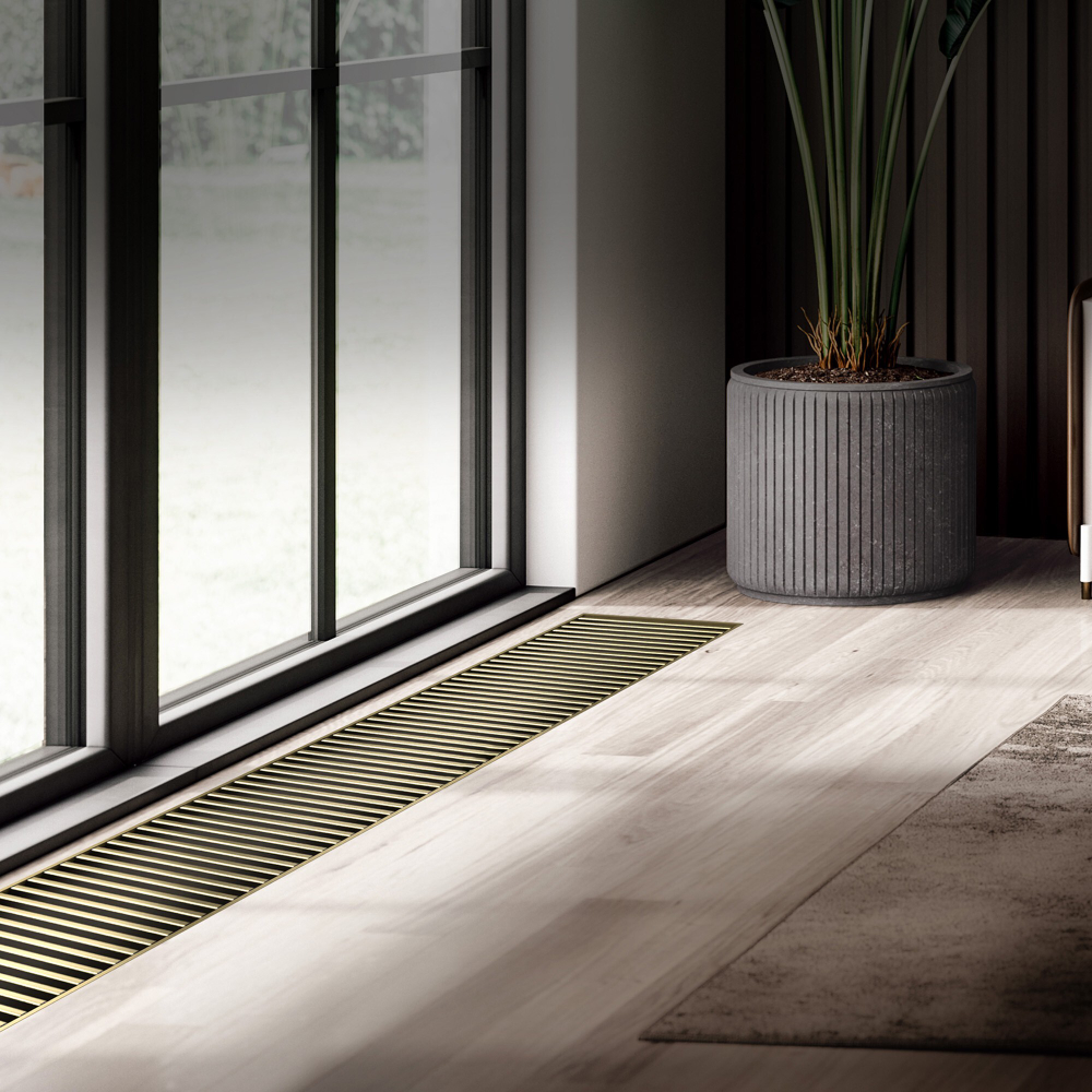 Конвектор внутрипольный Royal Thermo ATRIUM TURBO-110/300/2000-DG-U-AU