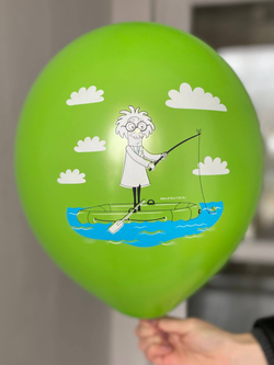 Воздушный шар с рисунком Синий трактор цвет в ассортименте 35см ПАЛИТРА №4348