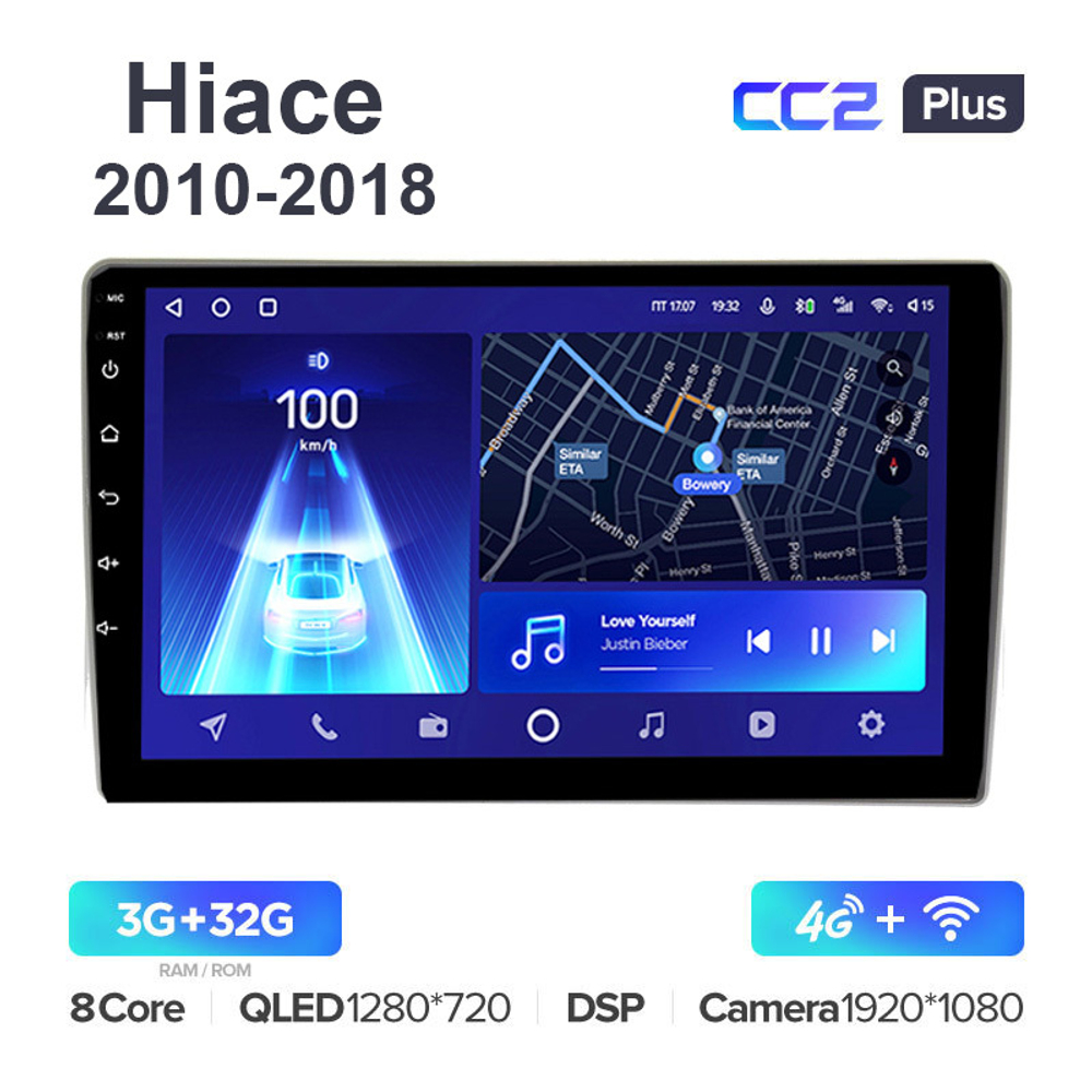 Teyes CC2 Plus 10,2"для Toyota Hiace 2010-2018