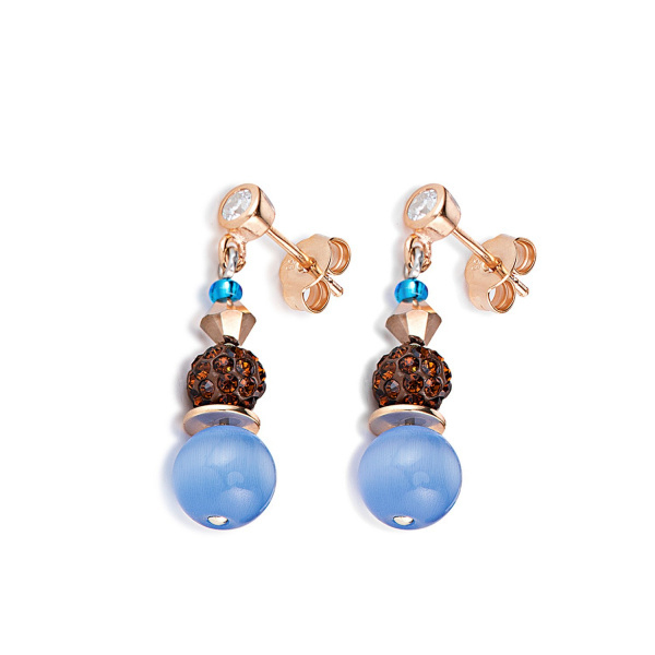 *Серьги Coeur de Lion Blue-Brown *4864/21-0711