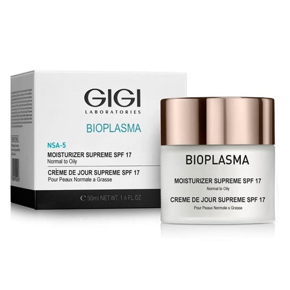 Крем увлажняющий для жирной кожи SPF17 GiGi Bioplasma Moisturizer Cream Supreme 50мл