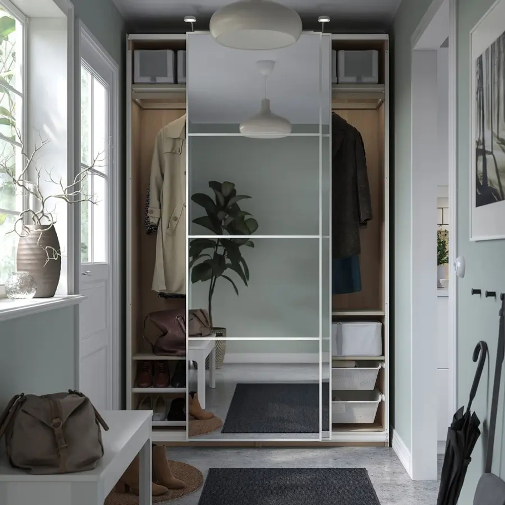 Гардероб - PAX / AULI IKEA/ПАКС/  АУЛИ ИКЕА,  237х150 см, под беленый дуб