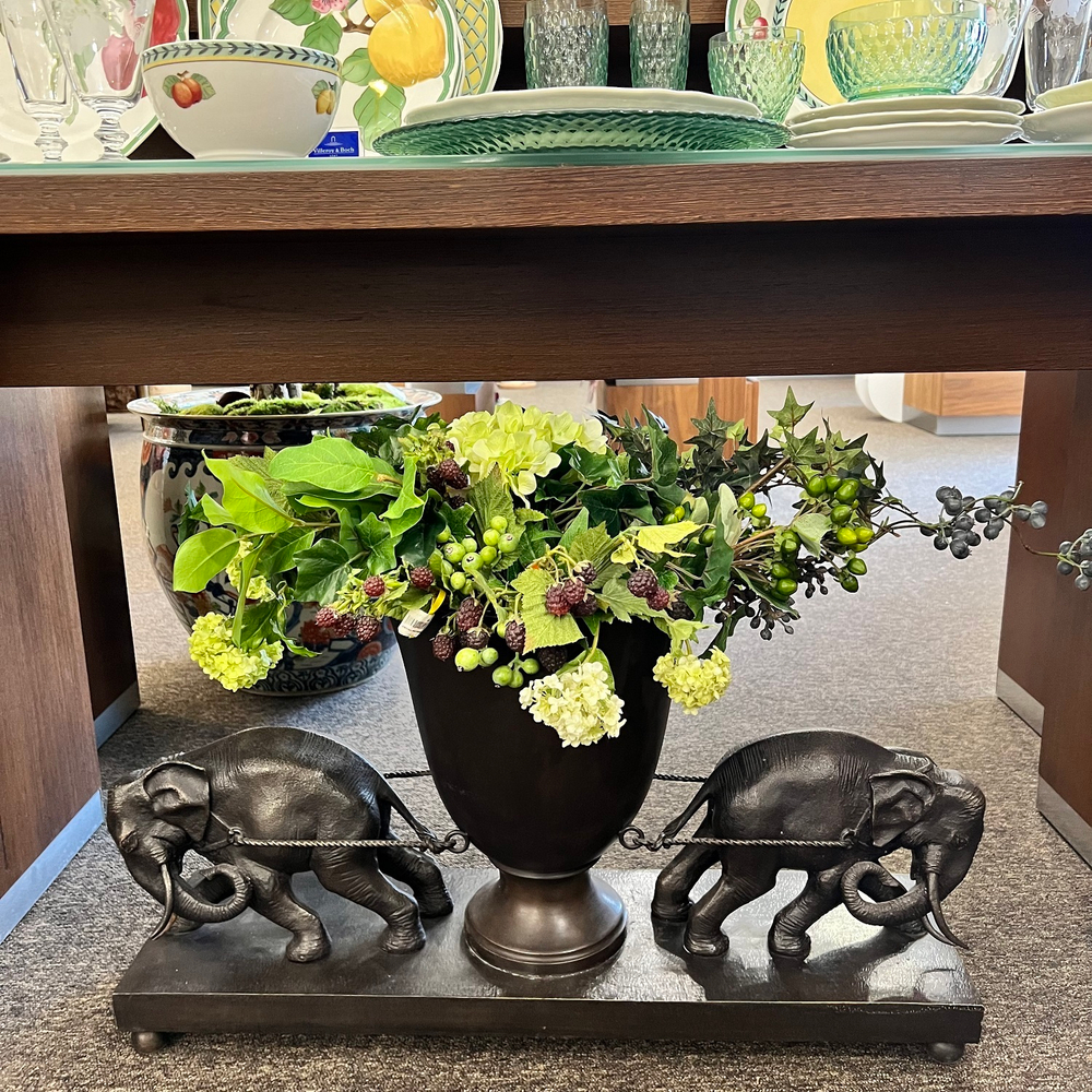 Ваза Два слона бронзовая 75 см BRA.190