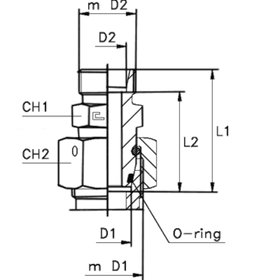 Соединение PNF DL10 16х1.5 DS06 14x1.5 (корпус)