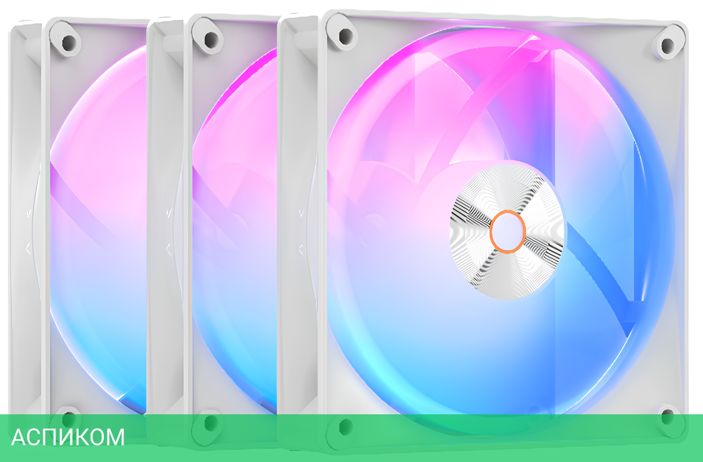 Комплект вентиляторов для корпуса Ocypus Delta F12 ARGB 3 IN 1 WH (Delta-F12-WH3AM00X-GL)