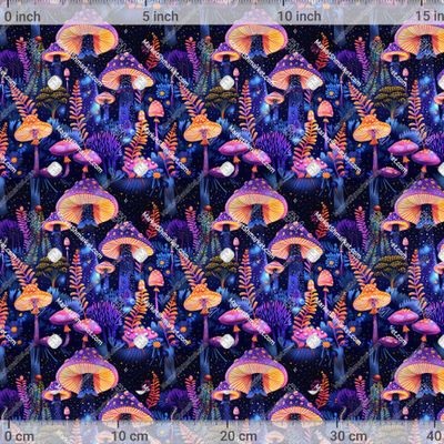Грибы грибочки. Психоделический неон. Волшебство и магия by Pattern Store 682 DPI