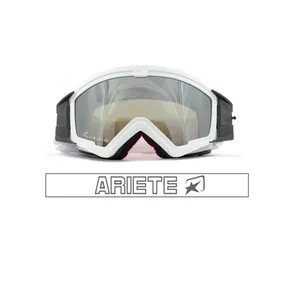 Очки кроссовые ARIETE MUDMAX GOGGLES, белый, зеркальная серебристая линза 14940-BSG