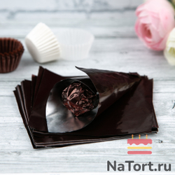 Фольга оберточная для конфет Кофе 10*10 см, 100 шт.