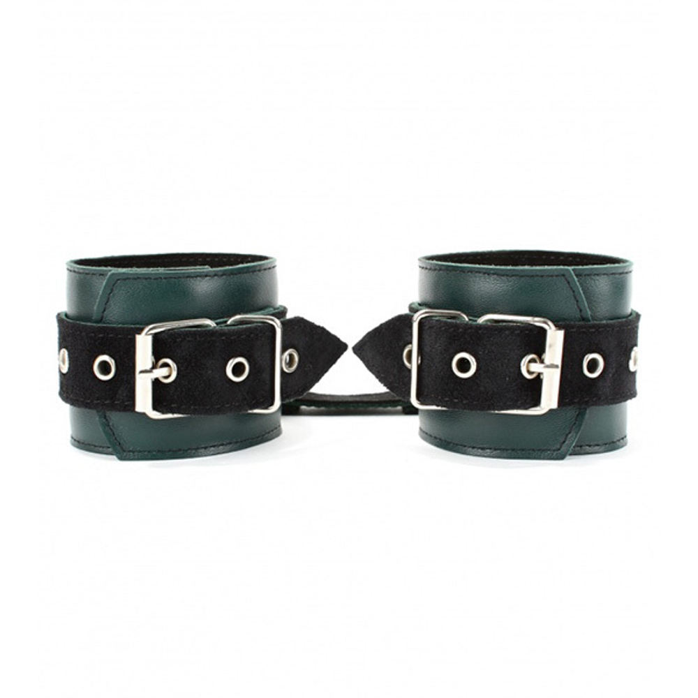 Изумрудные кожаные оковы БДСМ Арсенал Lady's Arsenal Emerald Shackles 67025