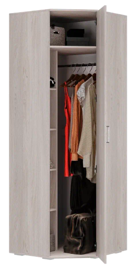 Белла bts Шкаф угловой ясень белый, СП