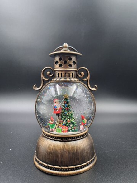 Фонарь новогодний светящийся музыкальный сеть/батарейки QW101