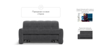 Диван BOSS Sleep 140 велюр Monolit серый
