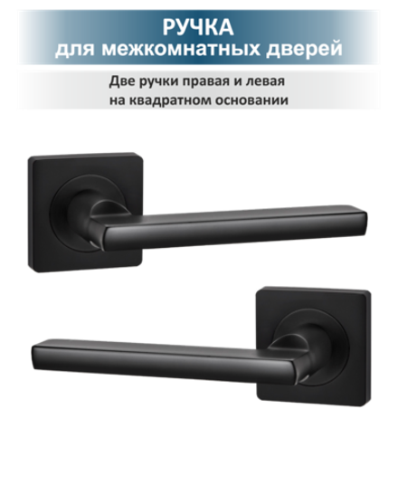 Ручка дверная с защелкой, поворотником и петлями POLO