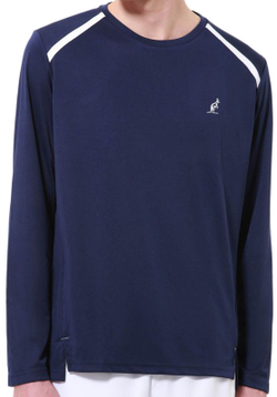 Мужская теннисная футболка теннисная Australian Ace Logo Long Sleeve T-Shirt - blue cosmo