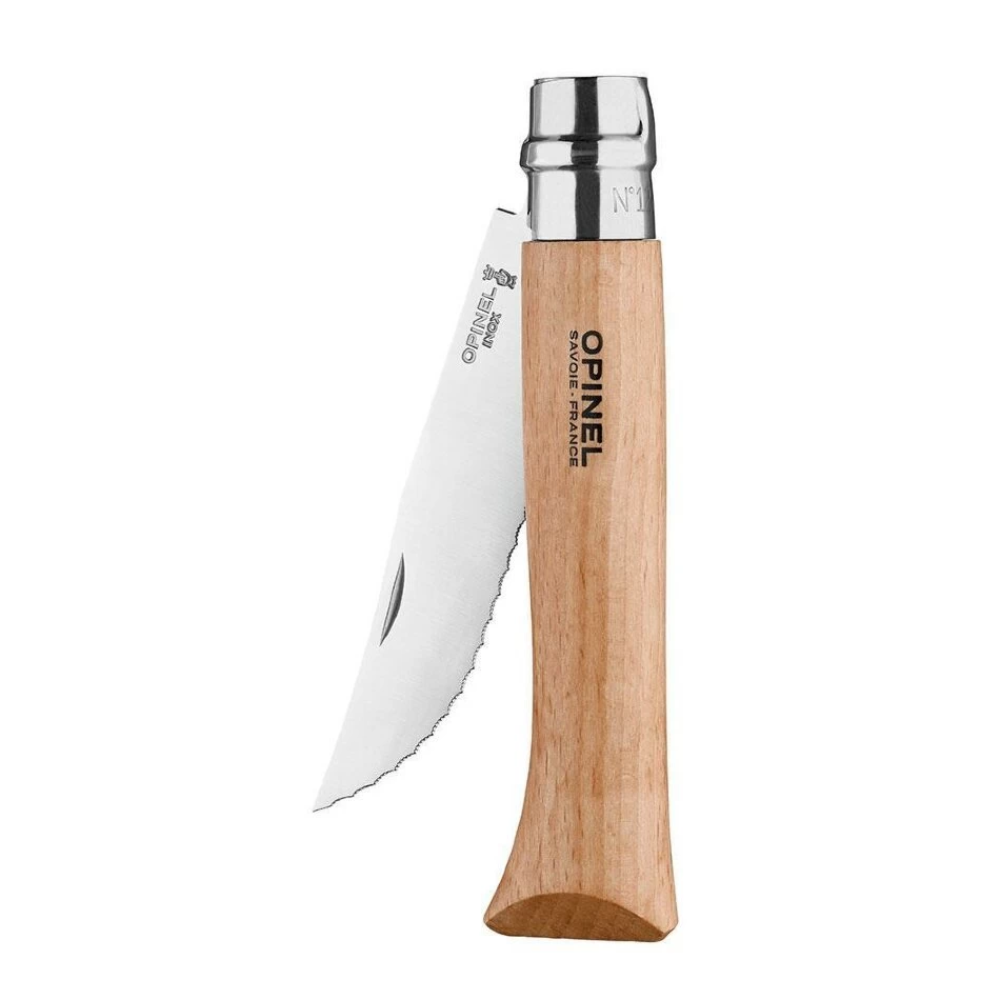Нож Opinel №12, серейторный, нержавеющая сталь, бук, 2441