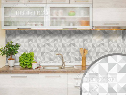 Кухонный фартук Треугольники 3000х600 мм