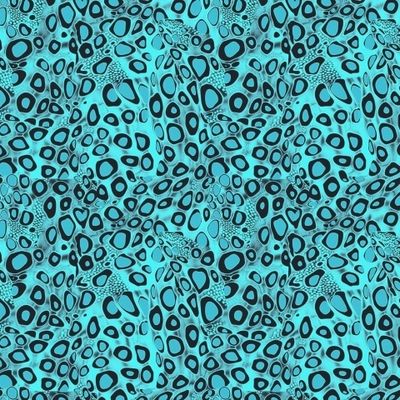 Бирюзовый леопардовый орнамент