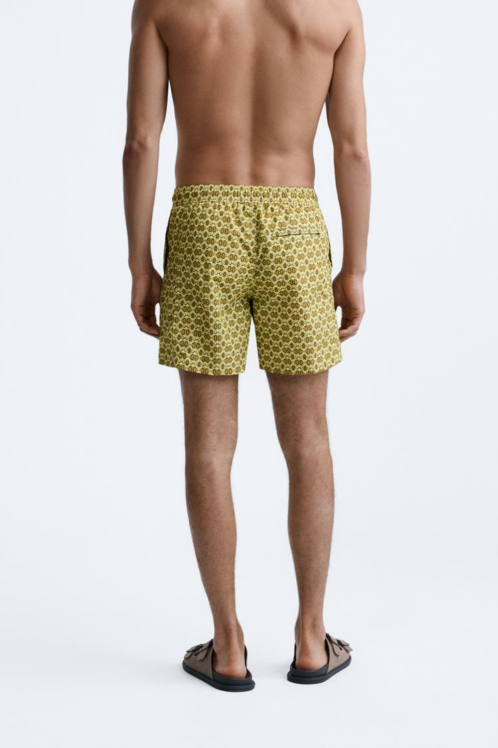 ZARA ПЛАВКИ С ГЕОМЕТРИЧЕСКИМ ПРИНТОМ, БЕЖЕВЫЙ