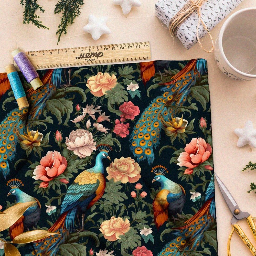 Ткань премиум Оксфорд 600D райский сад