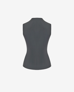 Топ на крючках из костюмной ткани