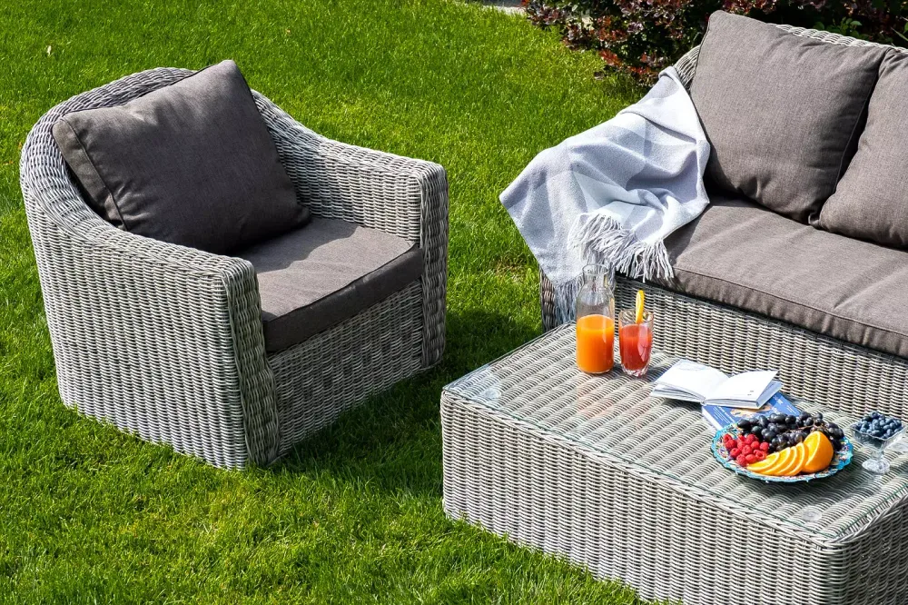 "Фабриция" кресло из искусственного ротанга, цвет серый