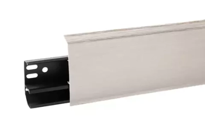 Плинтус ПВХ Aberhof ABF-70 7041 Алюминий светлый 70x26х2200 мм