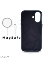 Кожаный чехол Leather Case iPhone 16 Черный