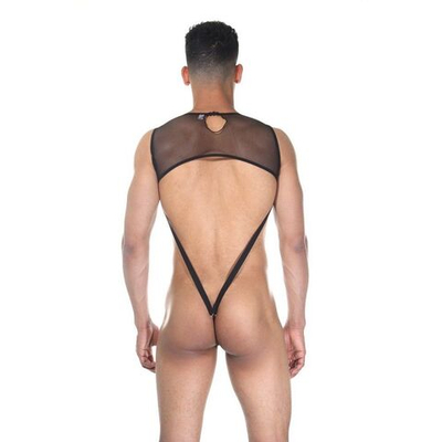 Сексуальное черное мужское боди (Размер: L-XL) (Цвет: черный)