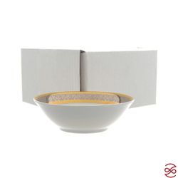 Набор салатников 13 см Опал Широкий кант платина золото (6 шт)