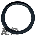 Оплетка на руль круглая Coolpart MAXIMAL (37*38) к/з черный/черный A  K20BL-BL