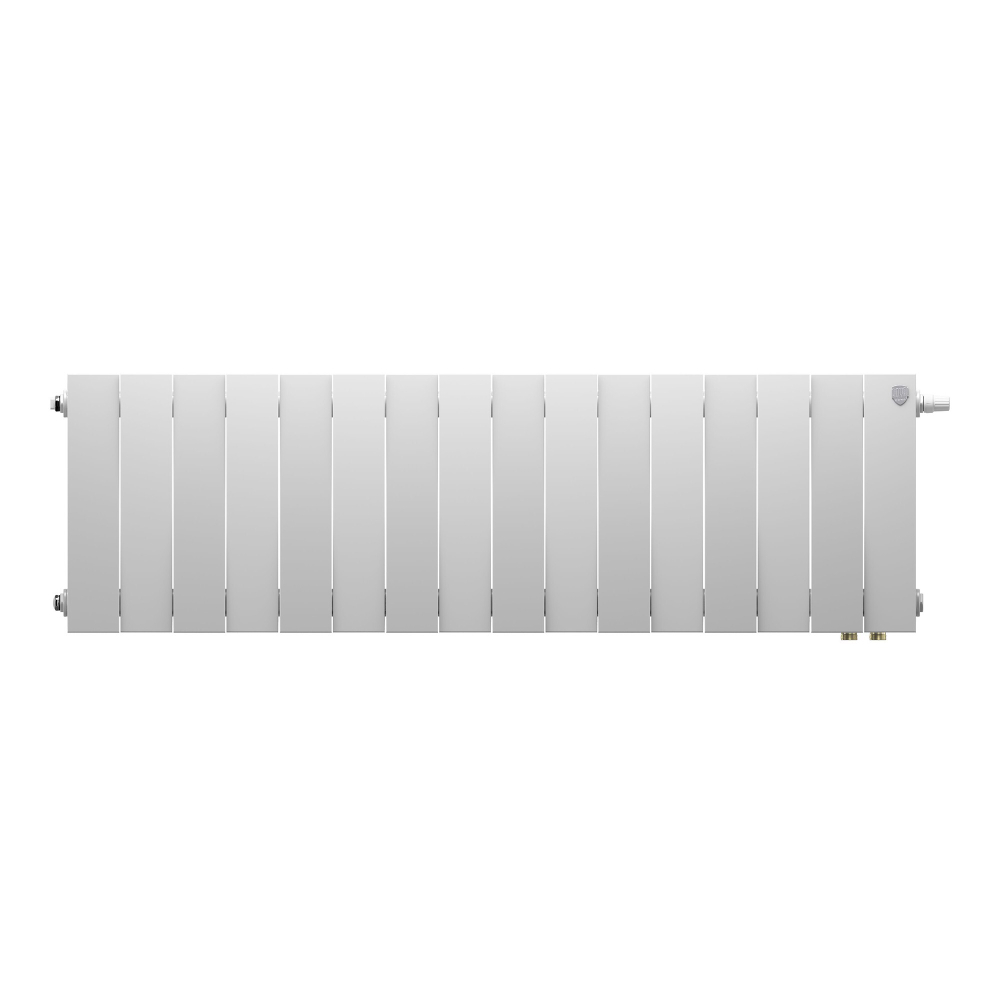 Радиатор биметаллический Royal Thermo PianoForte 300 Bianco Traffico 16 секций VDR (нижнее правое подключение)