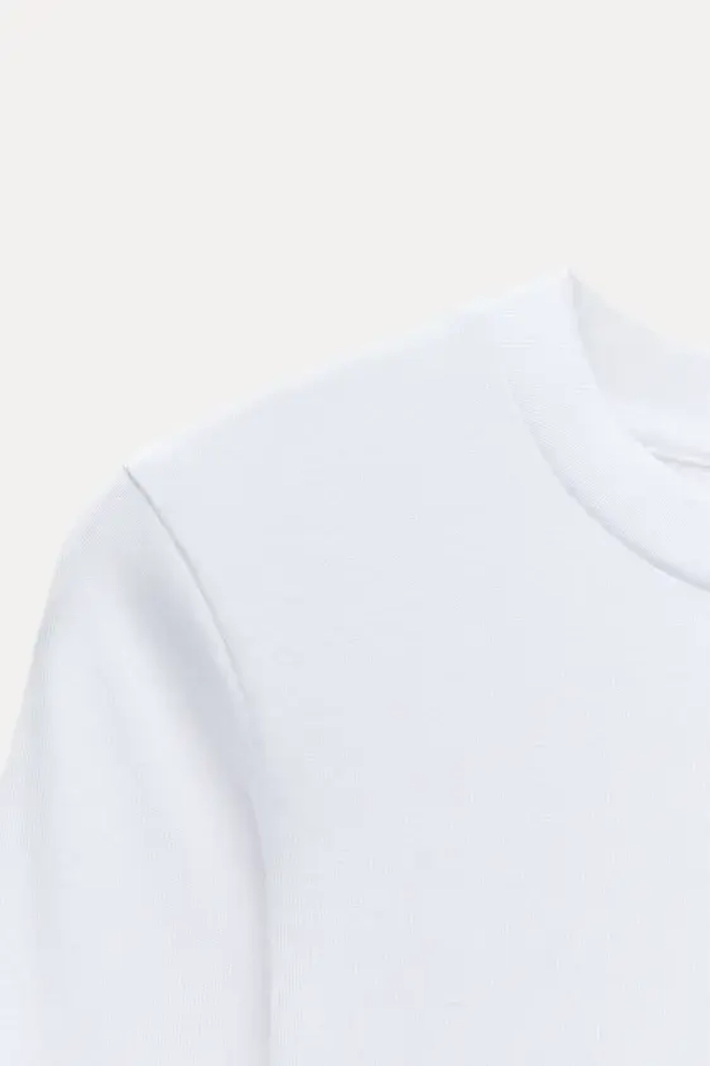 ZARA БОДИ ИЗ ХЛОПКА И МОДАЛА, БЕЛЫЙ