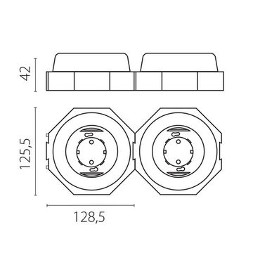 Рамка (светильник) скрытого монтажа светильников в натяжной потолок 1*GX53 212000 белый Tensio Lightstar