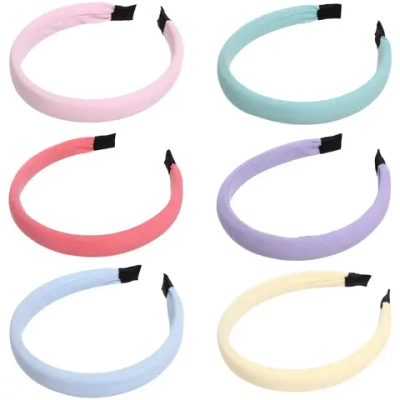 Ободок для волос «МАРЦИПАН», зефир, ширина 2см, микс 6 цветов