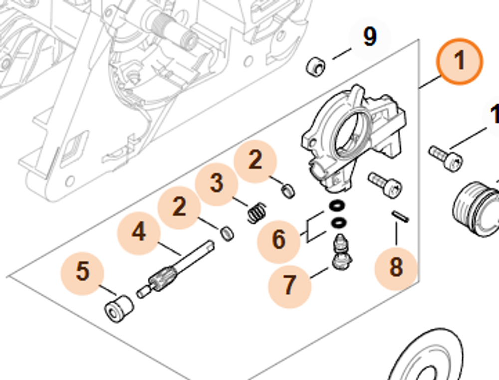 Mасляный насос для бензопилы STIHL MS 361. арт.PJ36123 FARMERTEC (STIHL 1135 640 3200)