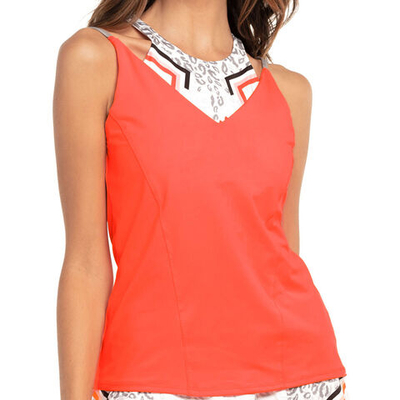 Женская теннисная майка Lucky in Love Instinct Bralette Tank Top Women - Orange, Multicoloured