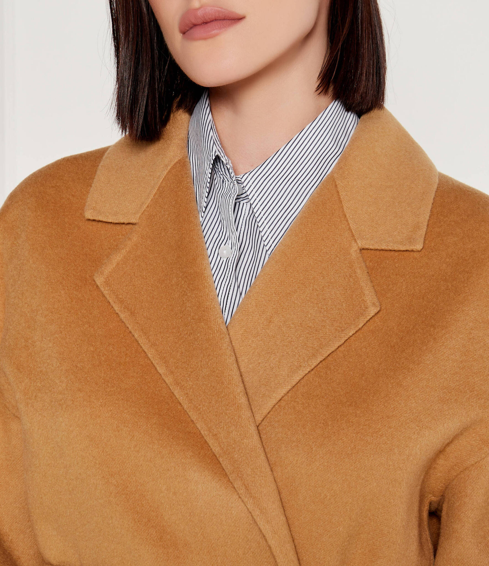 Шерстяное пальто Calvin Klein - светло-коричневый(K20K207089)