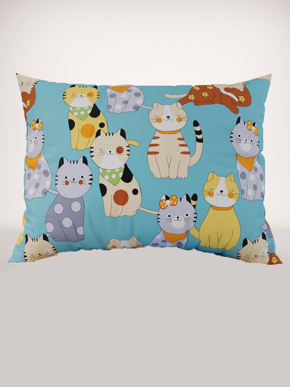 Постельное белье поплин Сказка "Мурлыки" 1,5-сп Наволочка 50х70 см 1 шт Простынь 150x215 см Пододеяльник 145x215 см