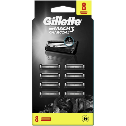 Сменные касеты Gillette Mach 3 Charcoal 8 шт