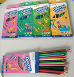 Карандаши 12цв. "Животные Афррики" коробка с подвесом