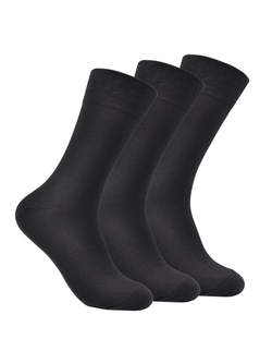 Носки высокие мужские, набор 3 пары, графит